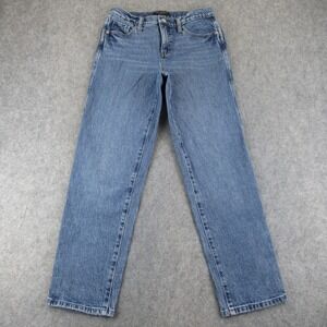 Banana Republic Slouch Jean Womens 26/2 Medium Wash High Rise Straight Leg Blue